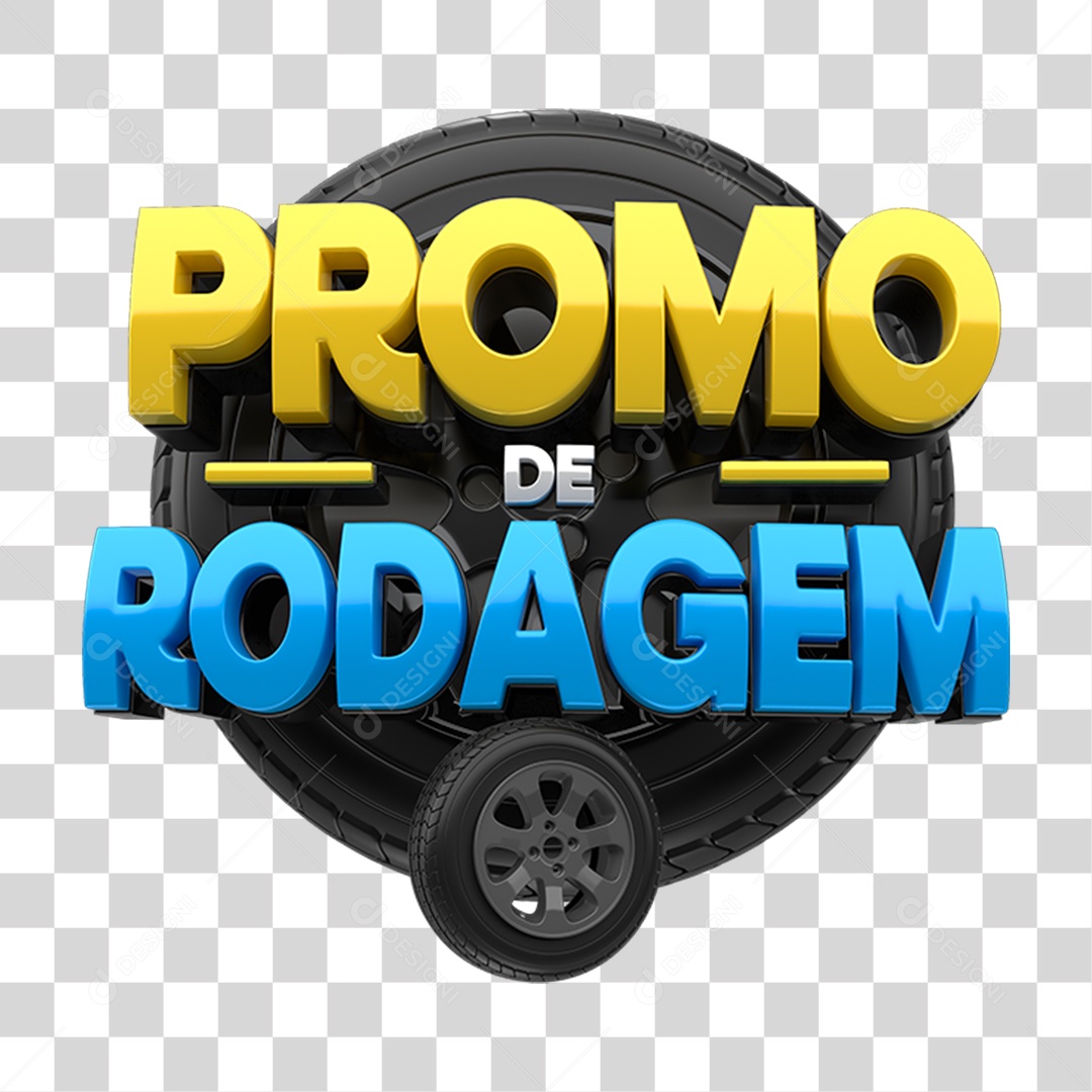 Selo 3D Promo de Rodagem PNG Transparente