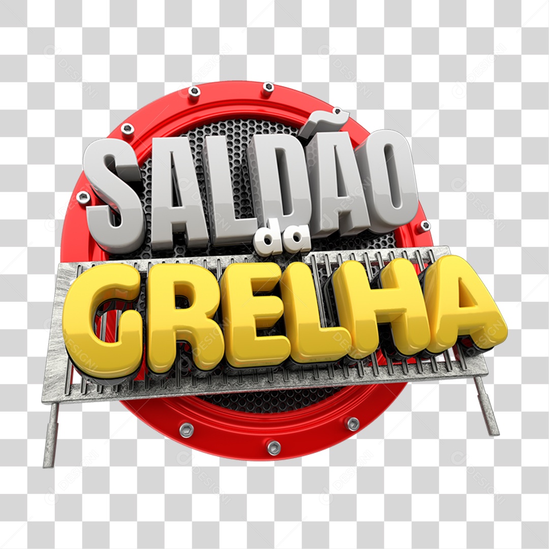 Selo 3D Saldão da Grelha PNG Transparente