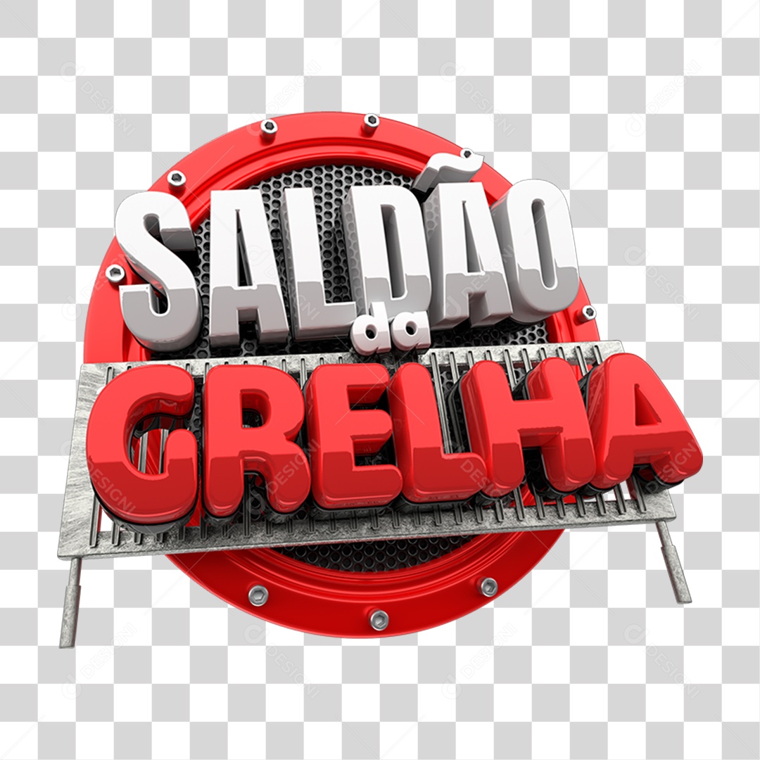 Selo 3D Saldão da Grelha PNG Transparente