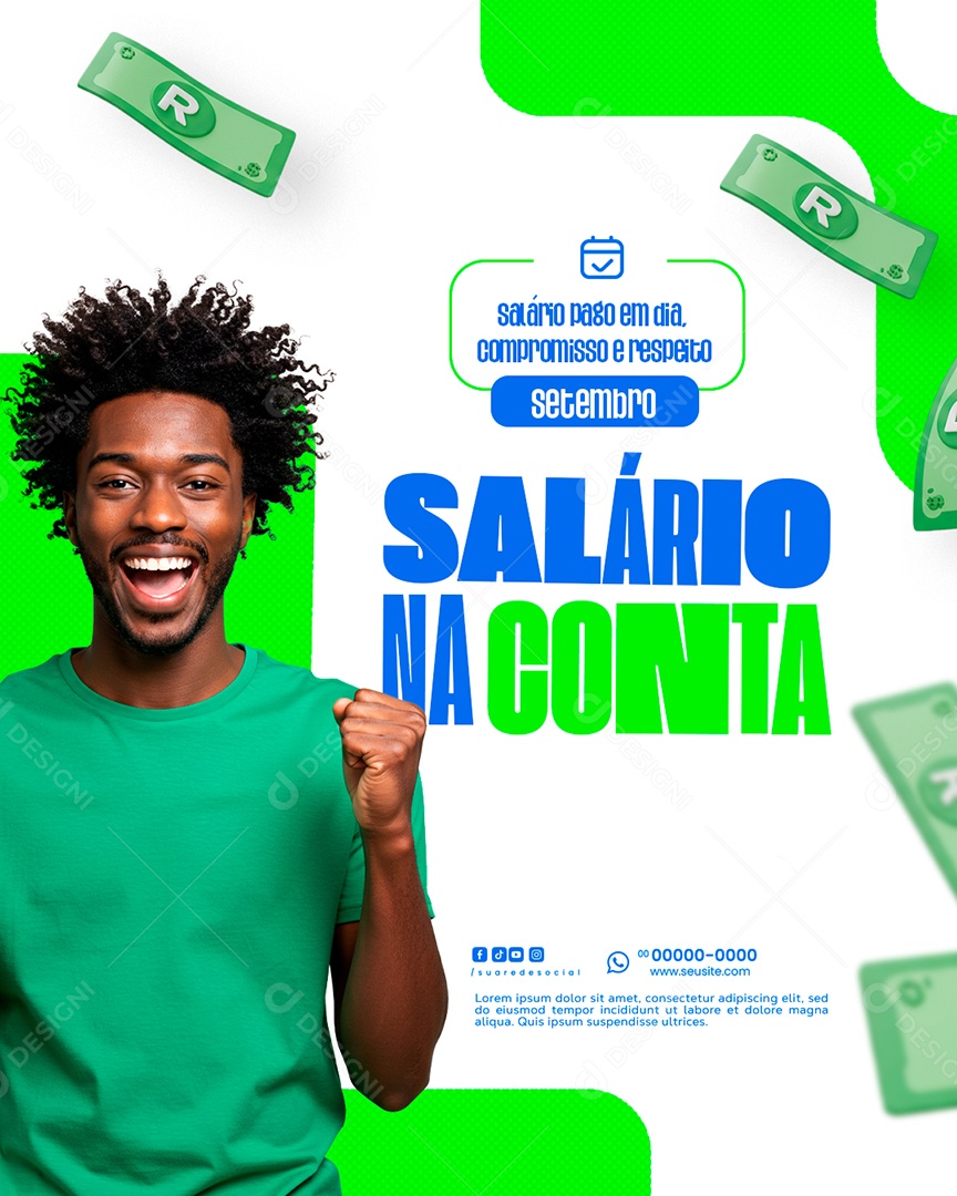 Salário Esta na Conta Social Media PSD Editável