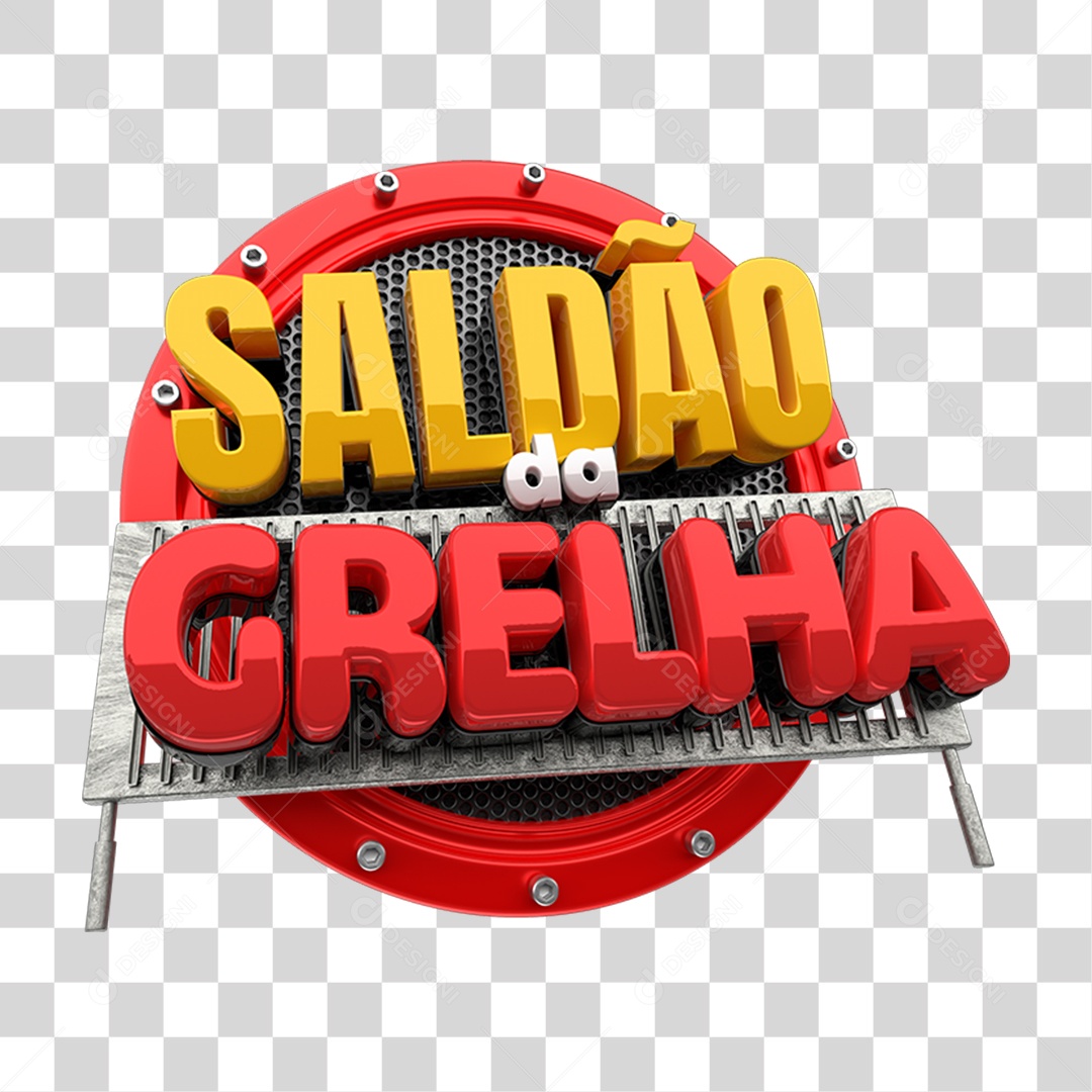 Selo 3D Saldão da Grelha PNG Transparente