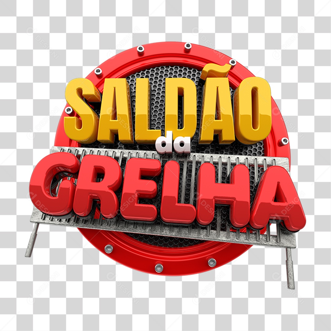 Selo 3D Saldão da Grelha PNG Transparente