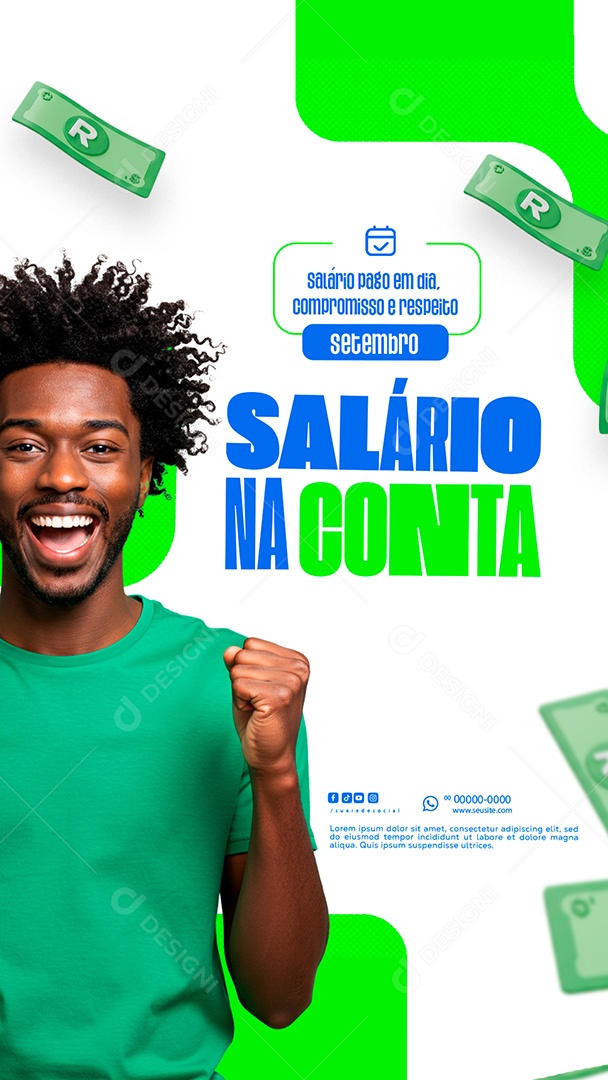 Story Salário Esta na Conta Social Media PSD Editável