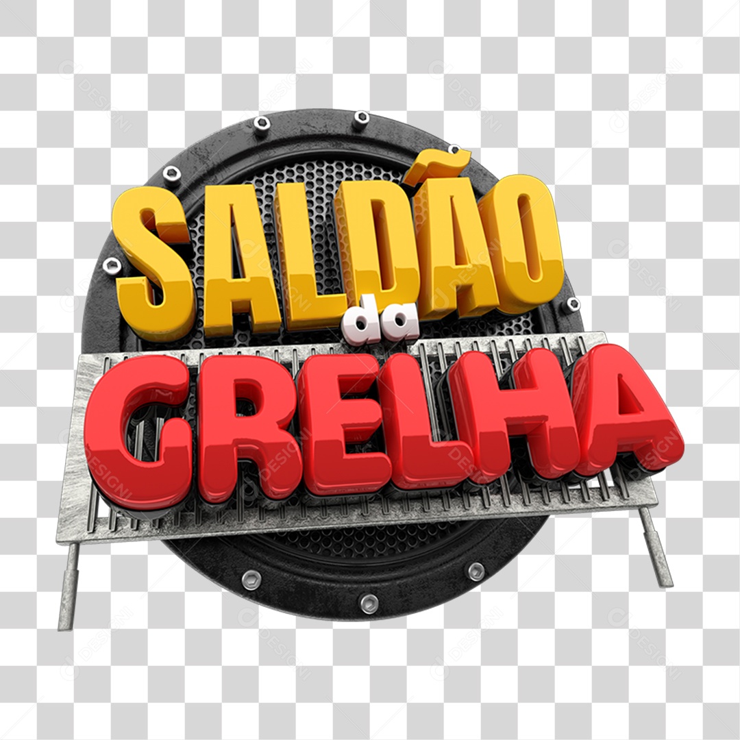 Selo 3D Saldão da Grelha PNG Transparente