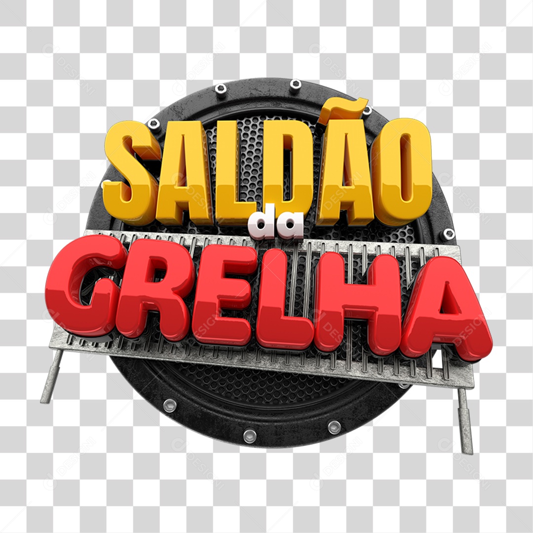Selo 3D Saldão da Grelha PNG Transparente