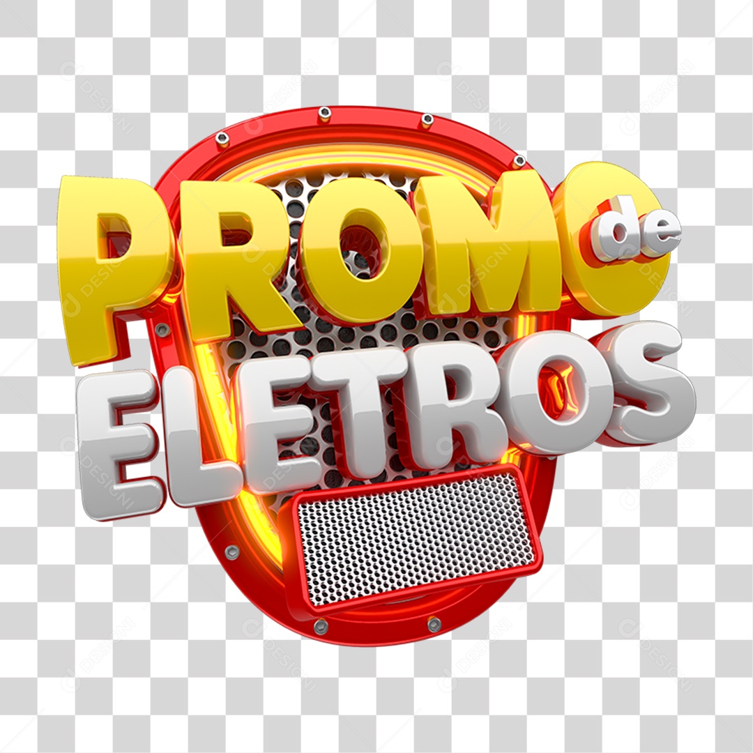 Selo 3D Promo de Eletros PNG Transparente