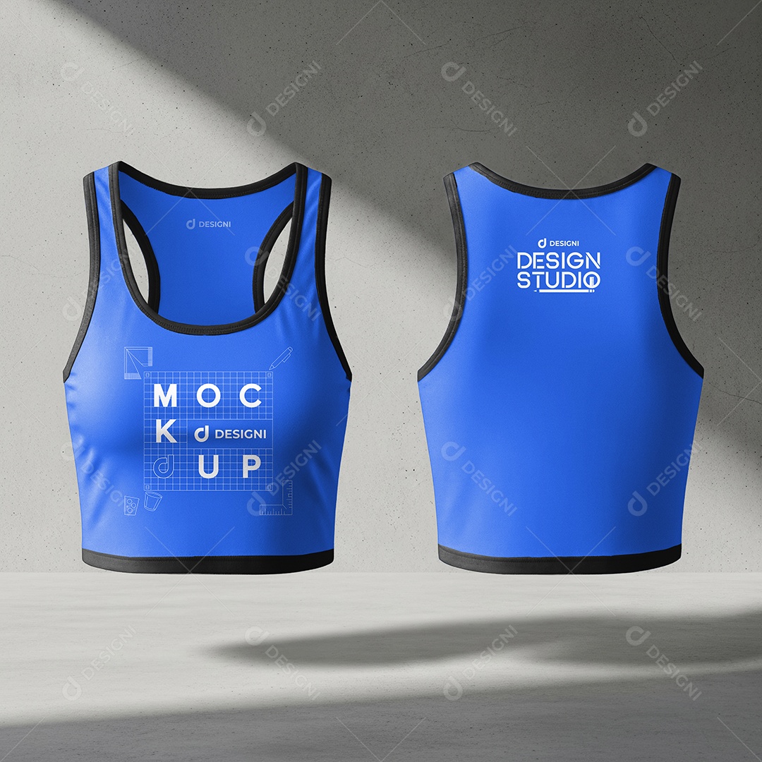 Mockup Regata Feminina para Academia PSD Editável