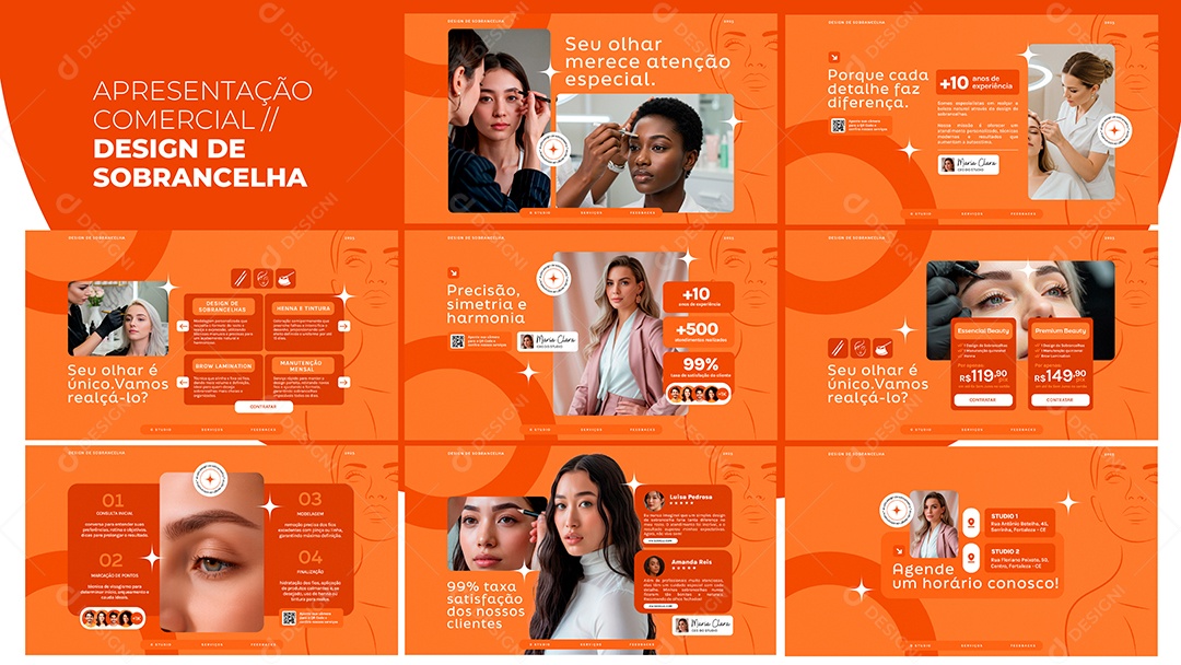 Apresentação Comercial Design de Sobrancelha PSD Editável