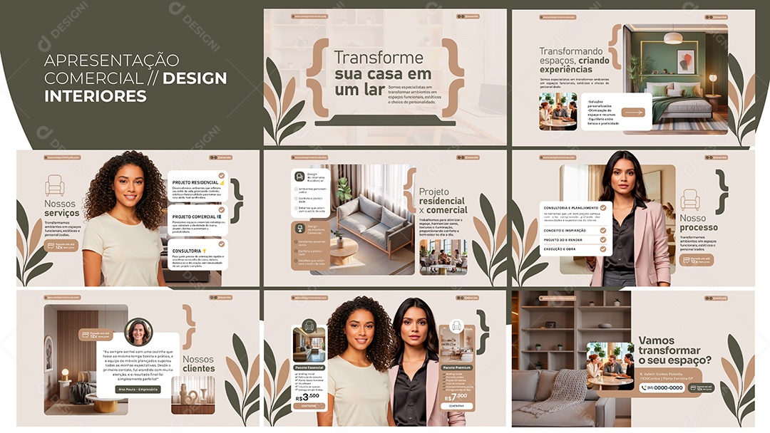 Apresentação Comercial Design Interiores PSD Editável