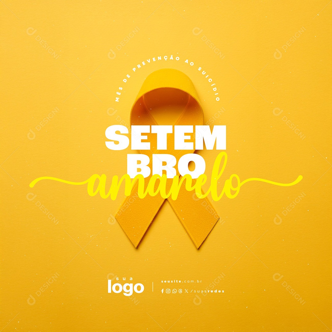 Social Media Setembro Amarelo Mês de Prevenção ao Suicídio PSD Editável