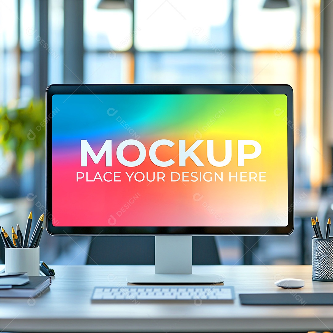 Mockup Tela De Computador PSD Editável