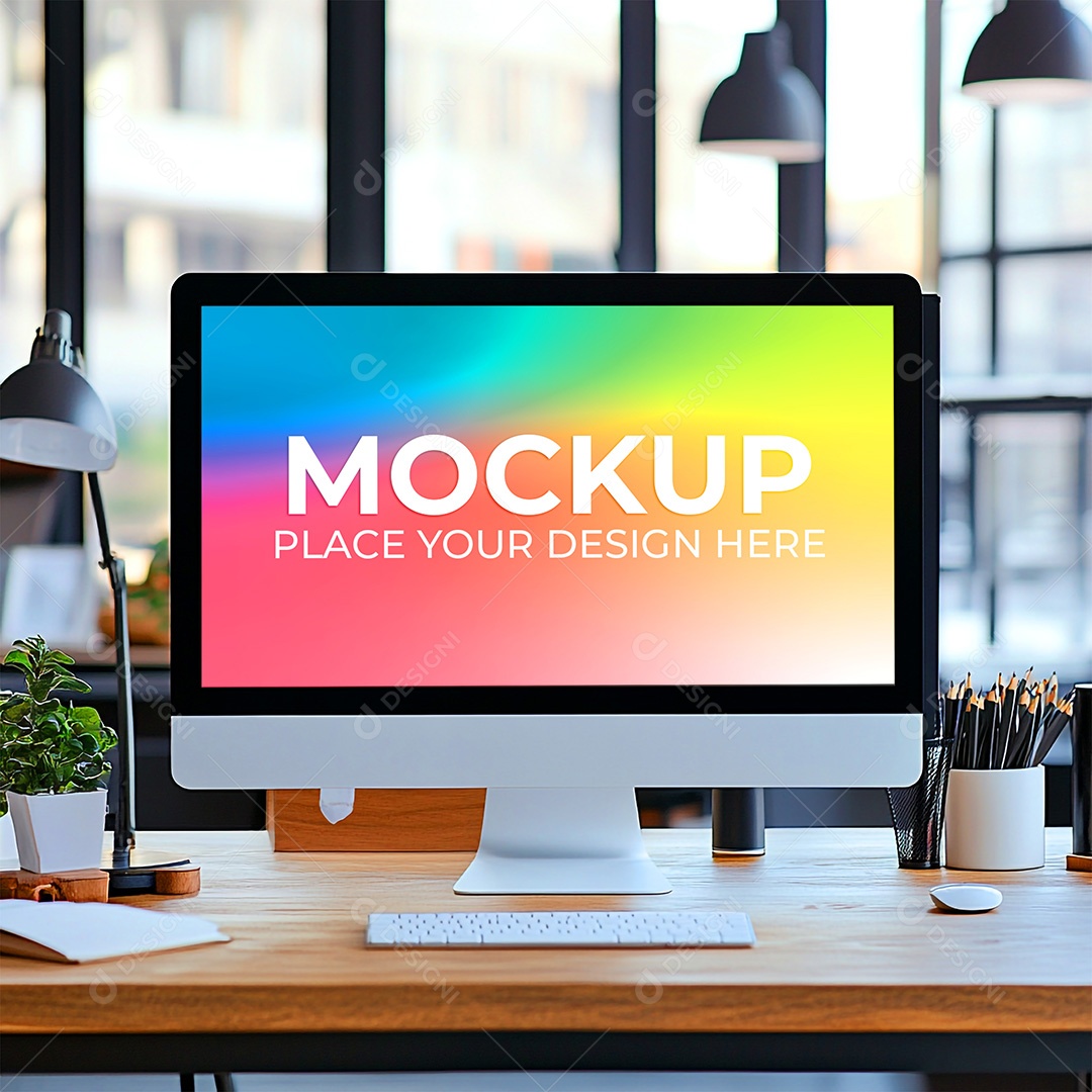 Mockup Tela De Computador PSD Editável