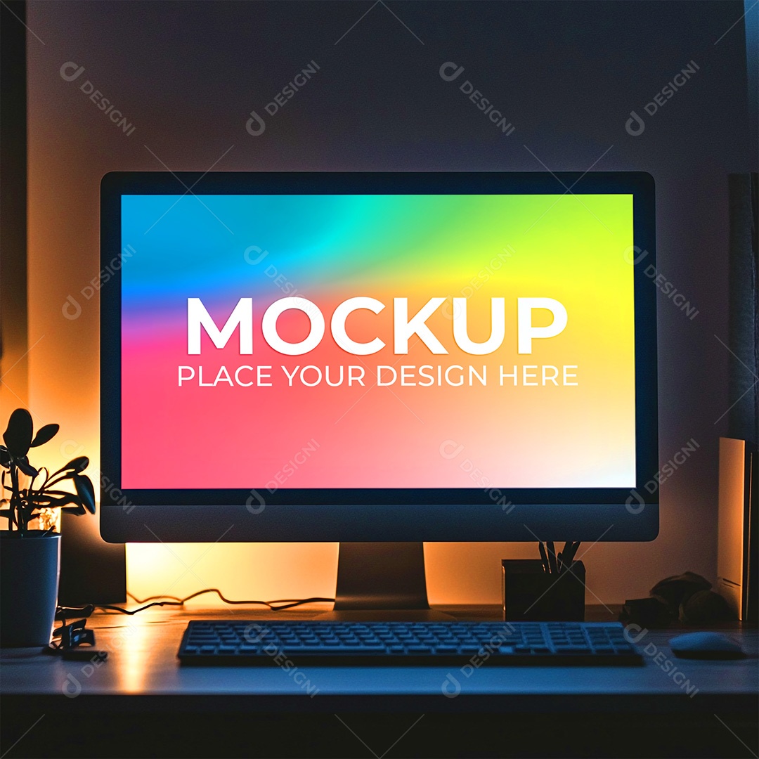 Mockup Tela De Computador PSD Editável