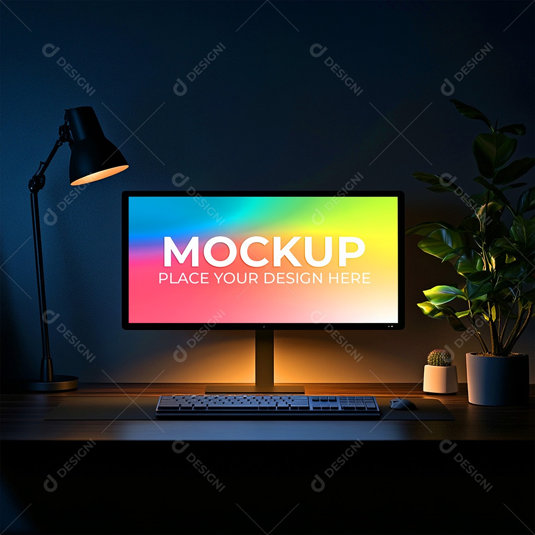 Mockup Tela De Computador PSD Editável