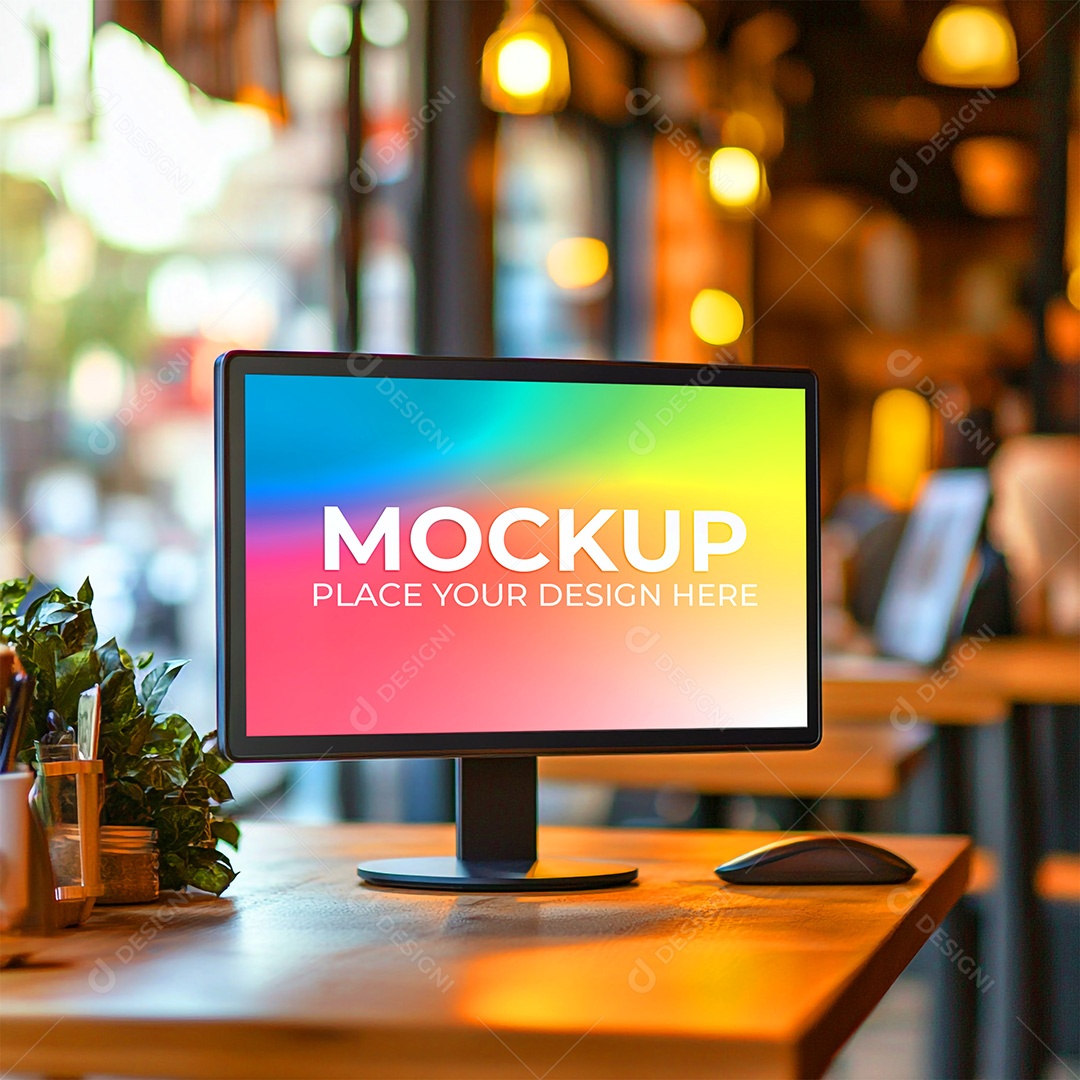 Mockup Tela De Computador PSD Editável