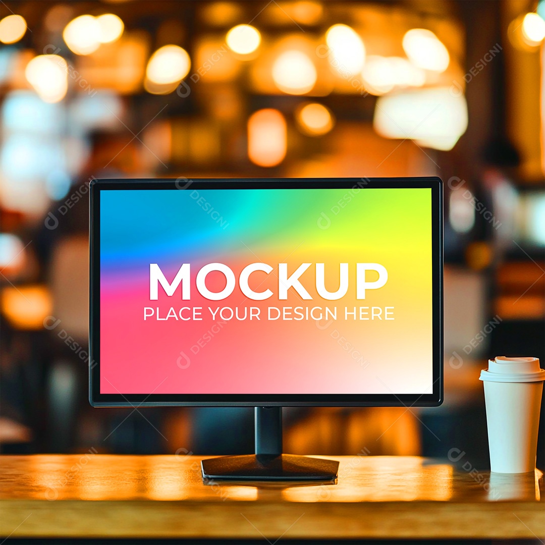 Mockup Tela De Computador PSD Editável