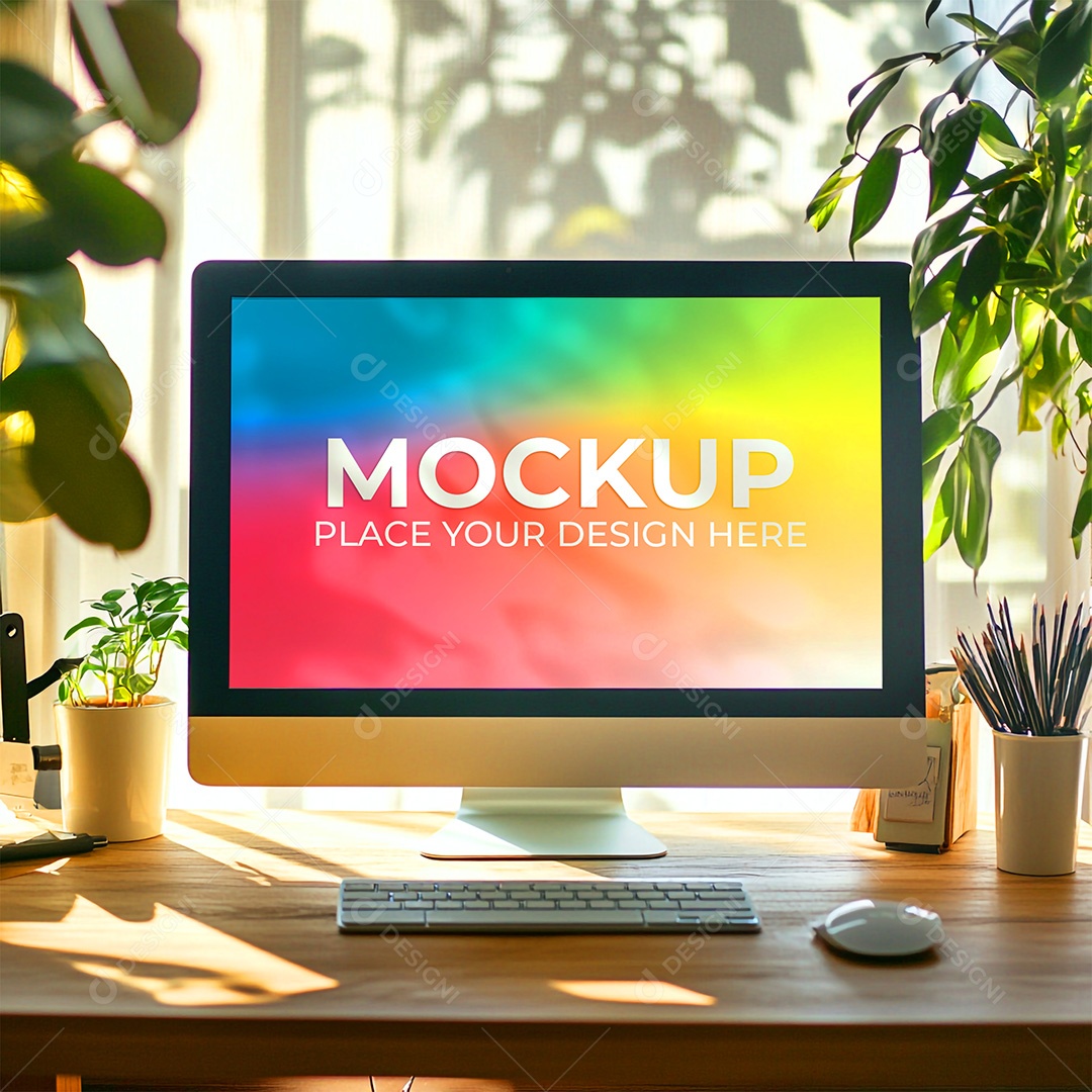 Mockup Tela De Computador PSD Editável