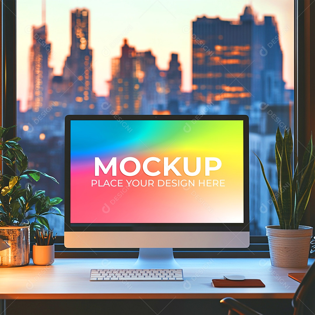 Mockup Tela De Computador PSD Editável