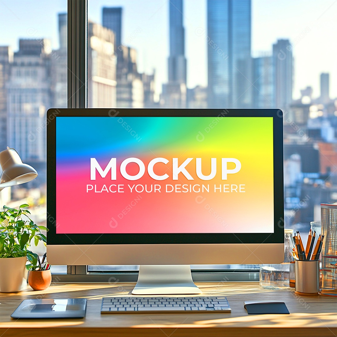 Mockup Tela De Computador PSD Editável