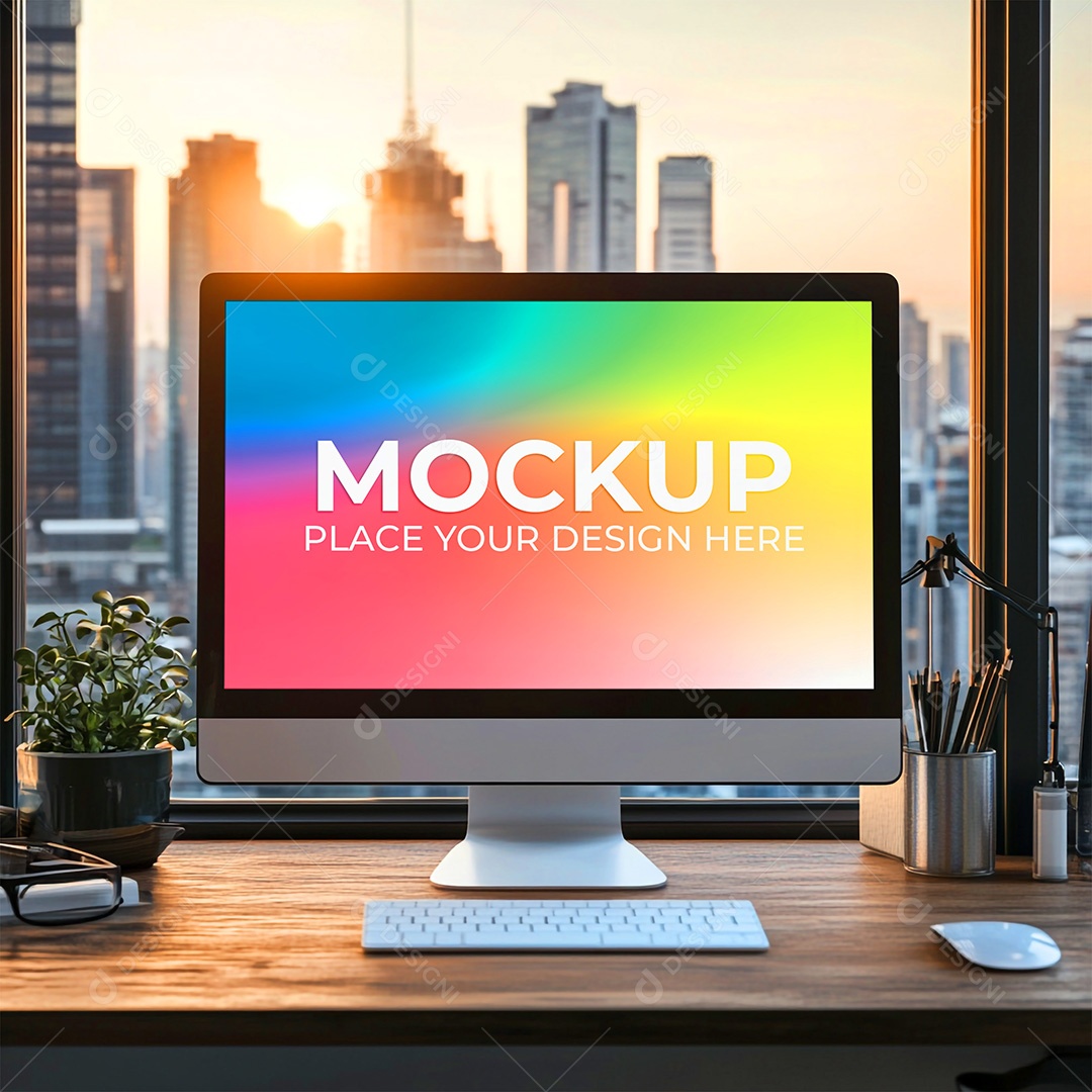 Mockup Tela De Computador PSD Editável