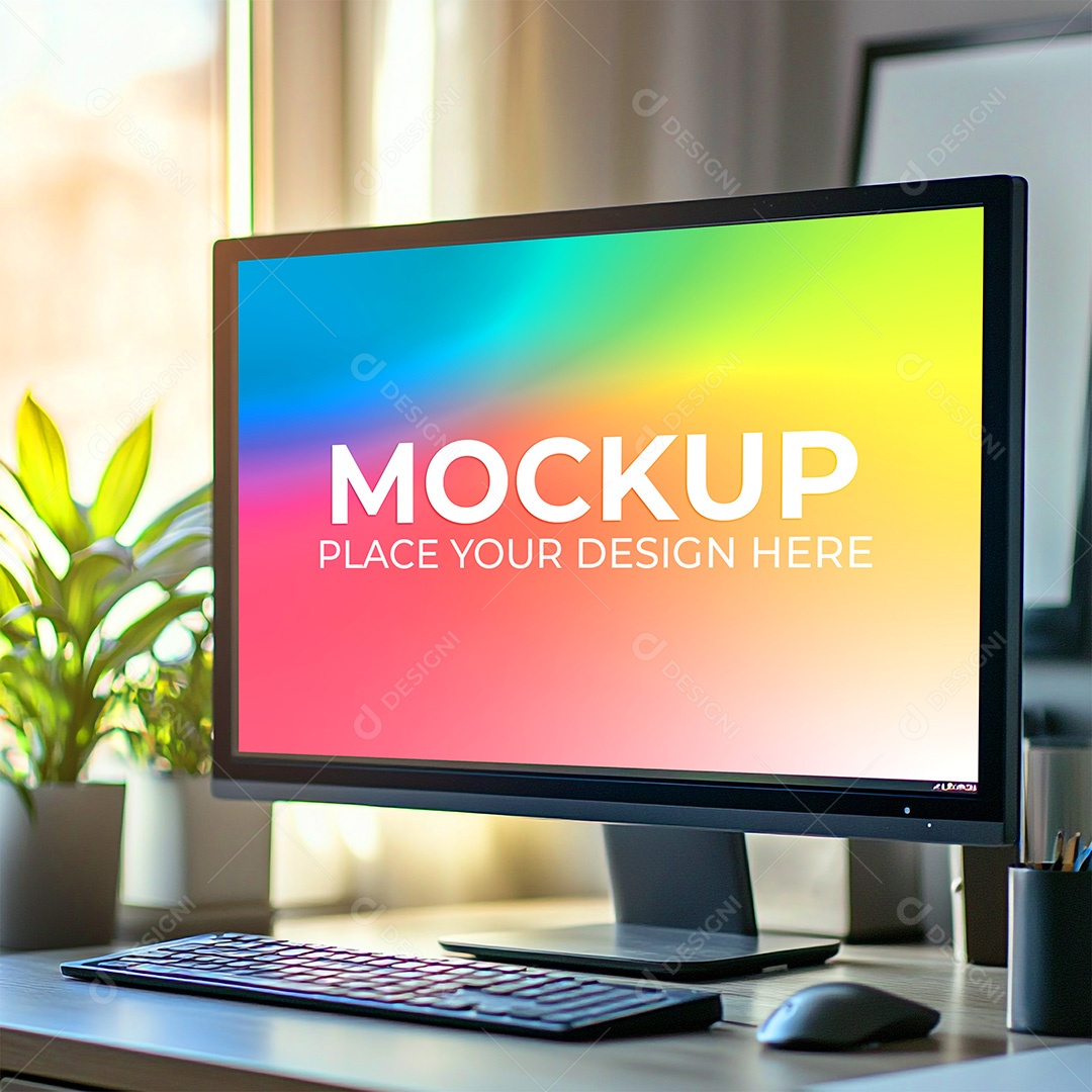 Mockup Tela De Computador PSD Editável