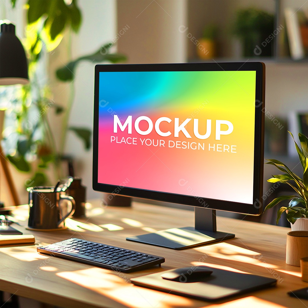Mockup Tela De Computador PSD Editável