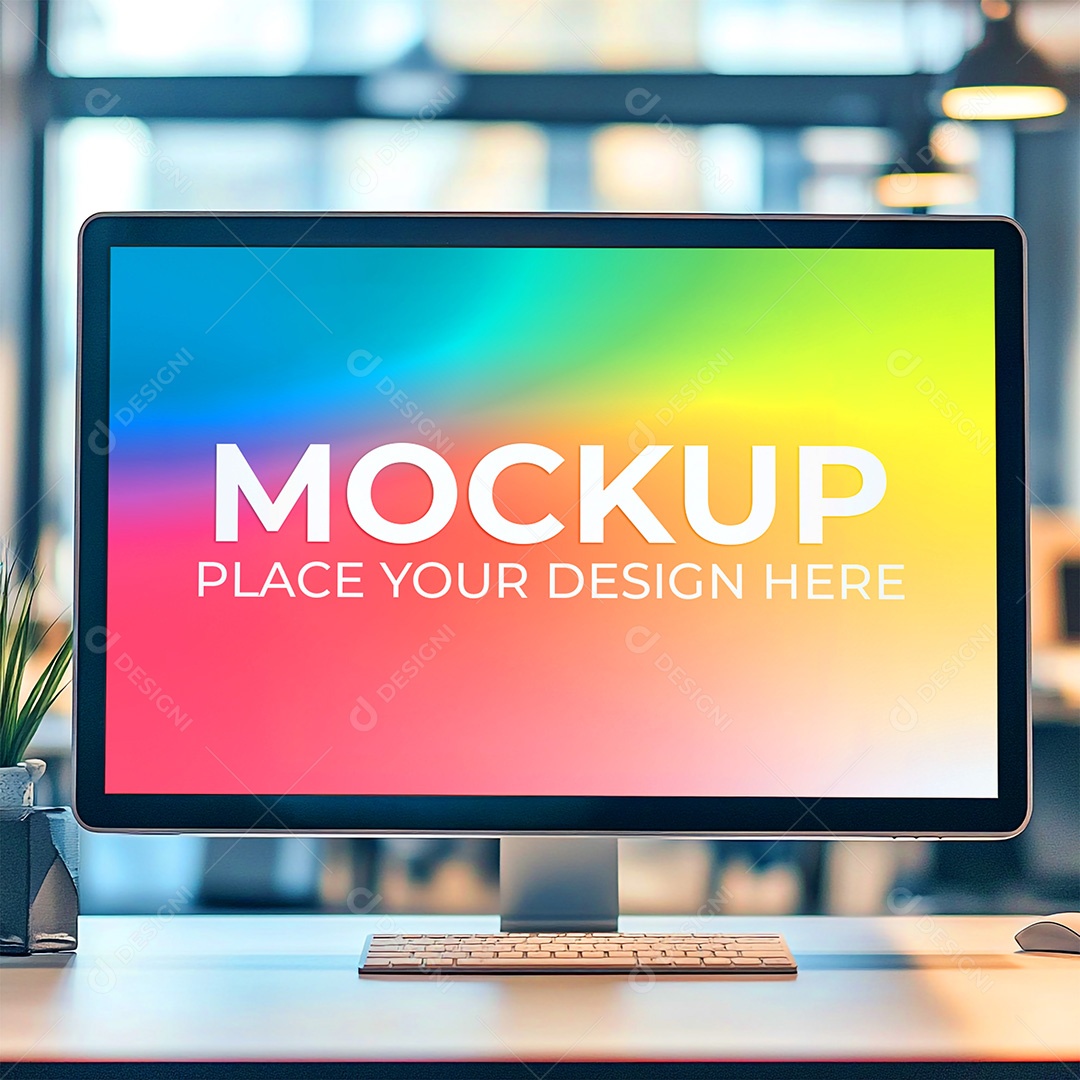 Mockup Tela De Computador PSD Editável