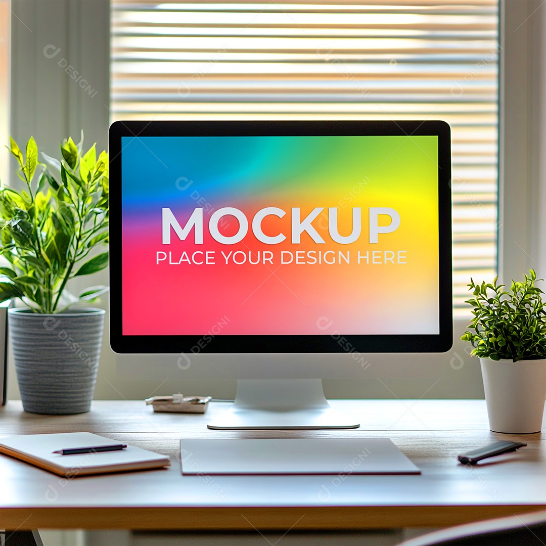 Mockup Tela De Computador PSD Editável