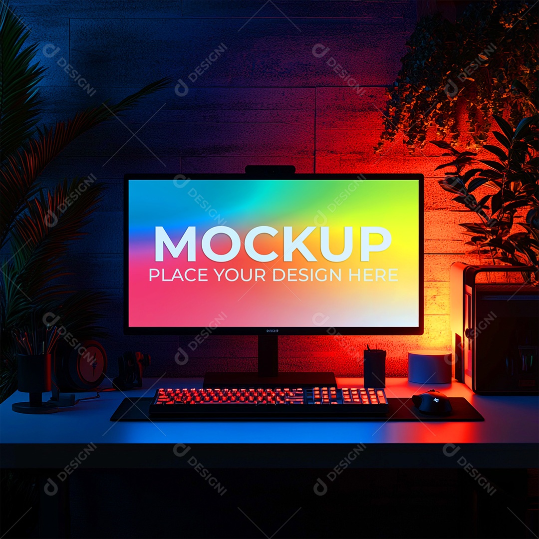 Mockup Tela De Computador PSD Editável