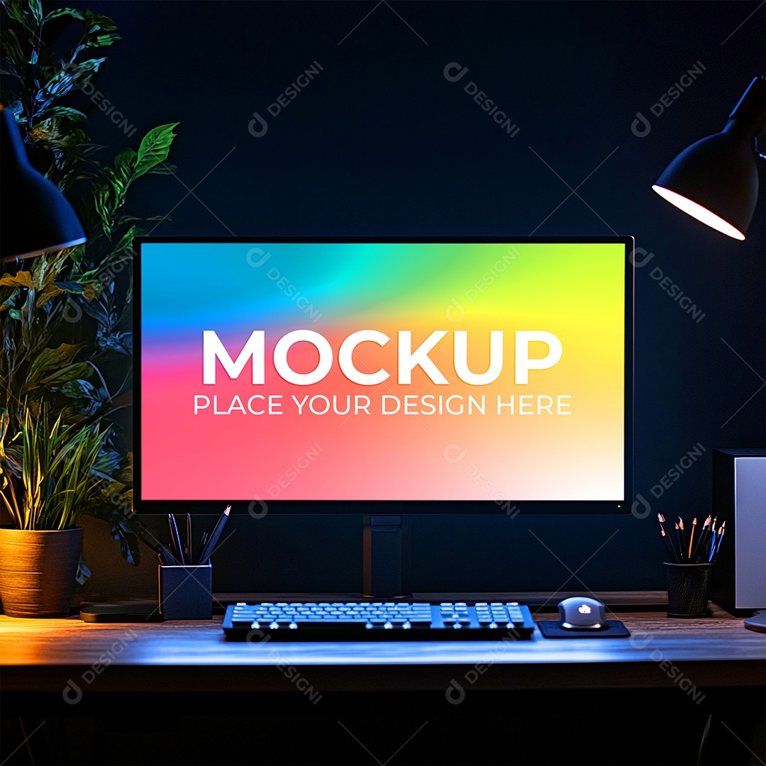 Mockup Tela De Computador PSD Editável