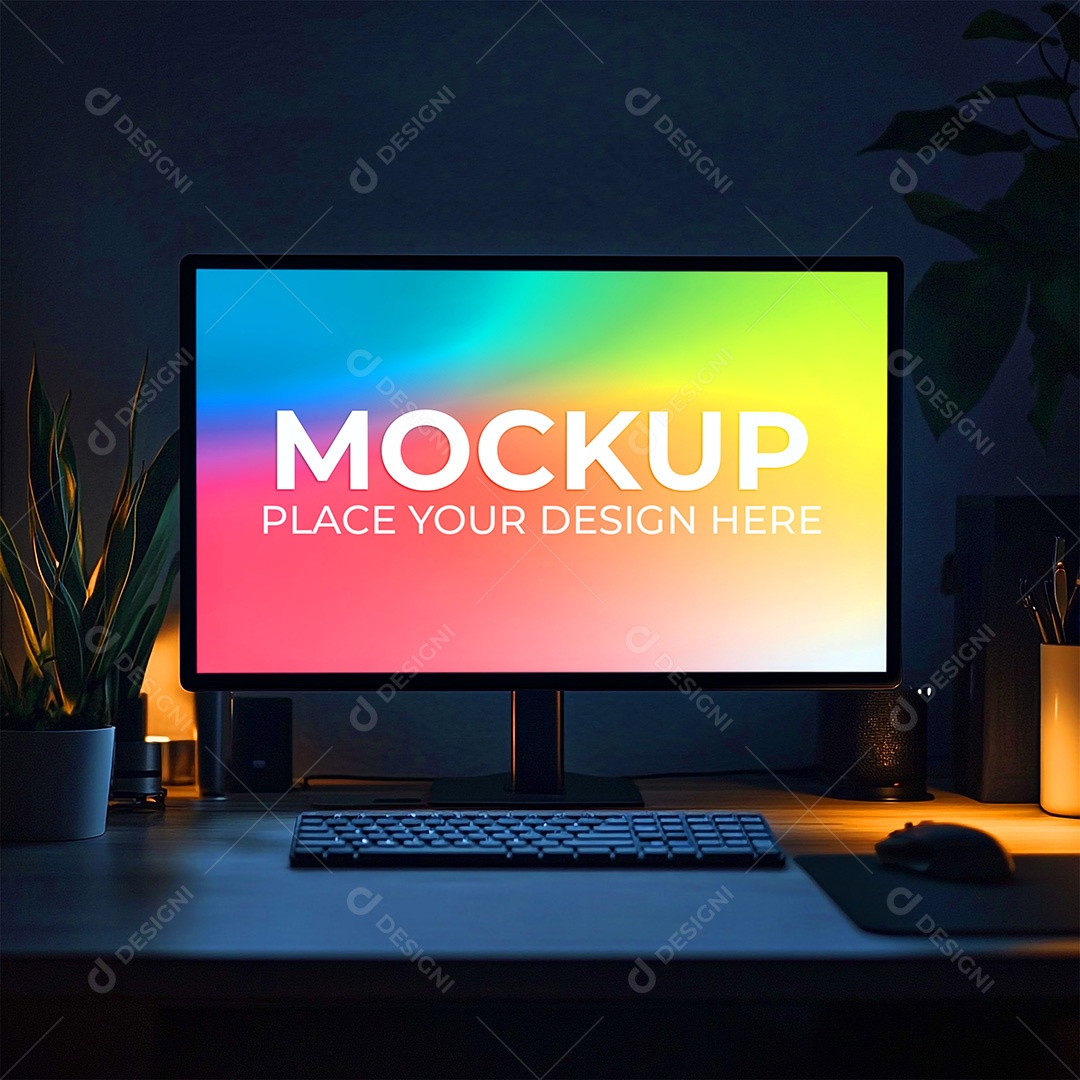 Mockup Tela De Computador PSD Editável