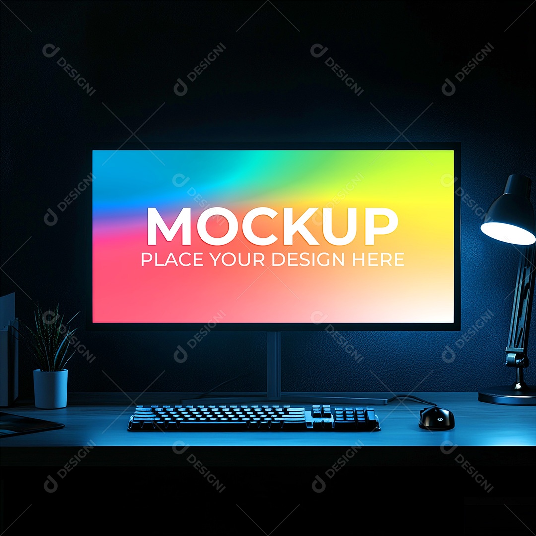 Mockup Tela De Computador PSD Editável