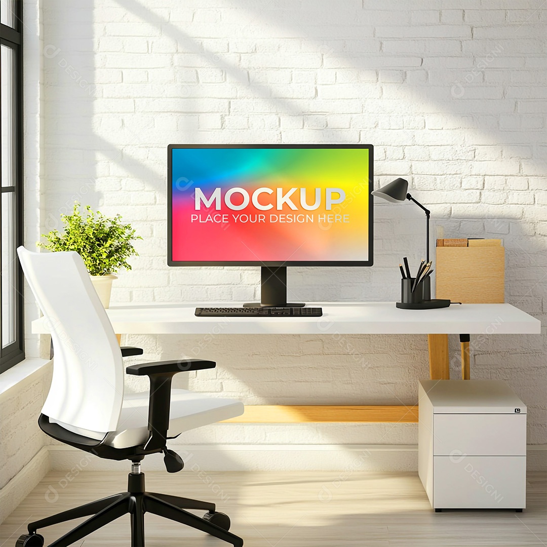 Mockup Tela De Computador PSD Editável