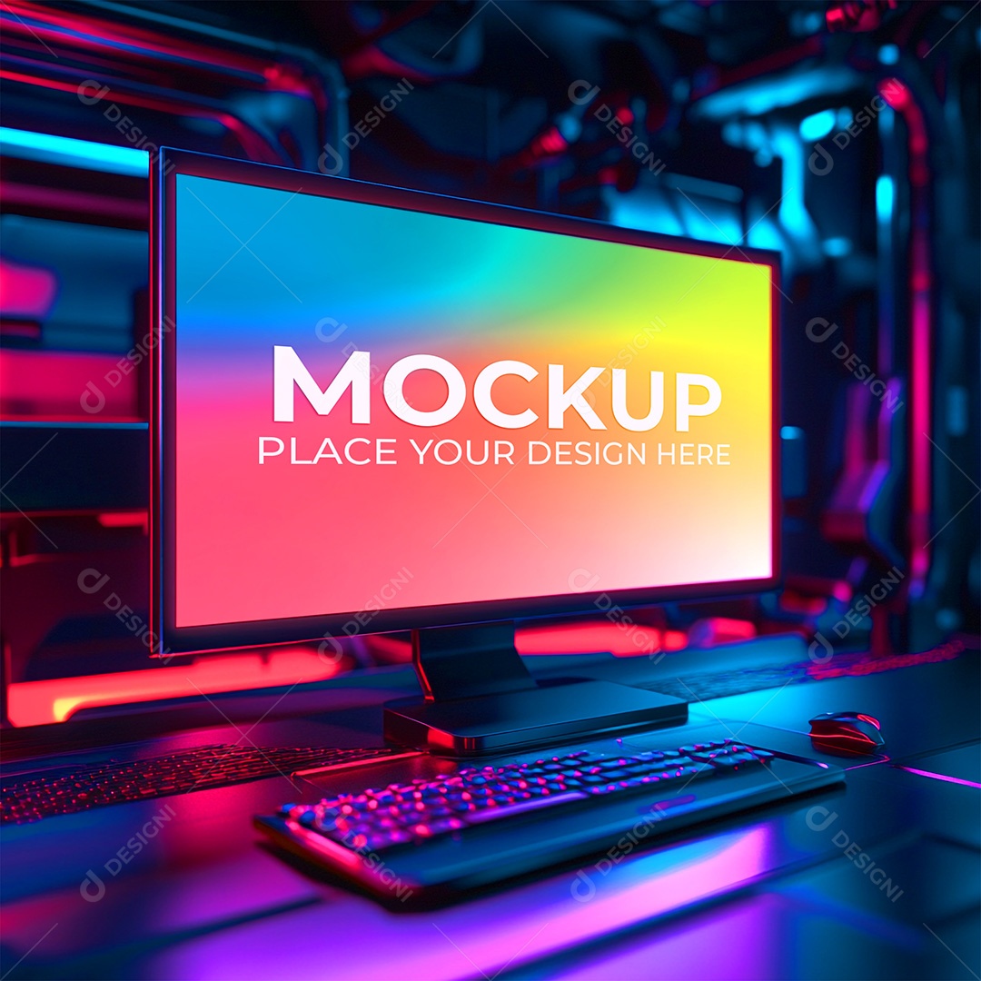 Mockup Tela De Computador PSD Editável