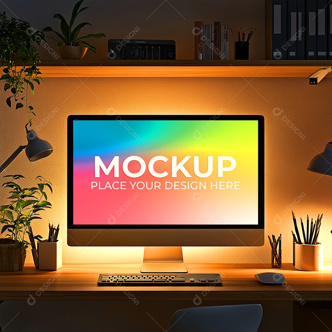 Mockup Tela De Computador PSD Editável
