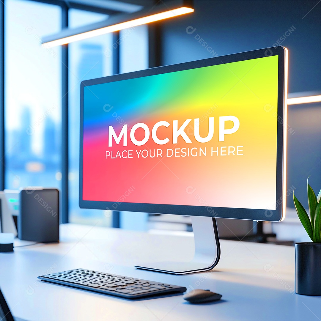Mockup Tela De Computador PSD Editável
