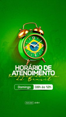 Story Dia da Independência do Brasil Hórrido de Funcionamento Social Media PSD Editável