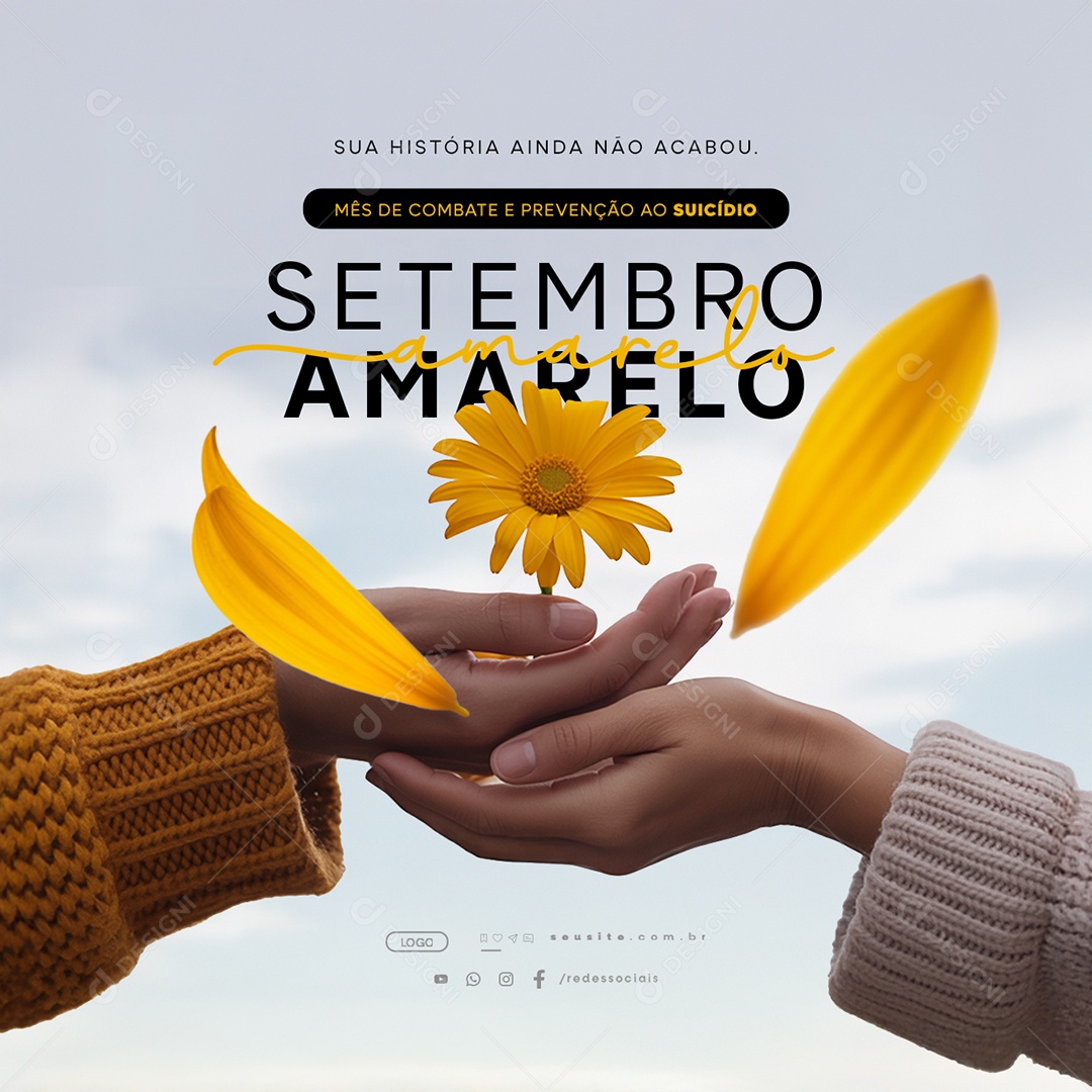 Setembro Amarelo Sua História Ainda Não Acabou Social Media PSD Editável