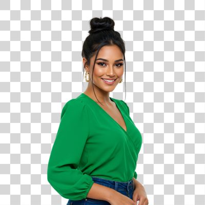 Mulher Sorrindo PNG Transparente
