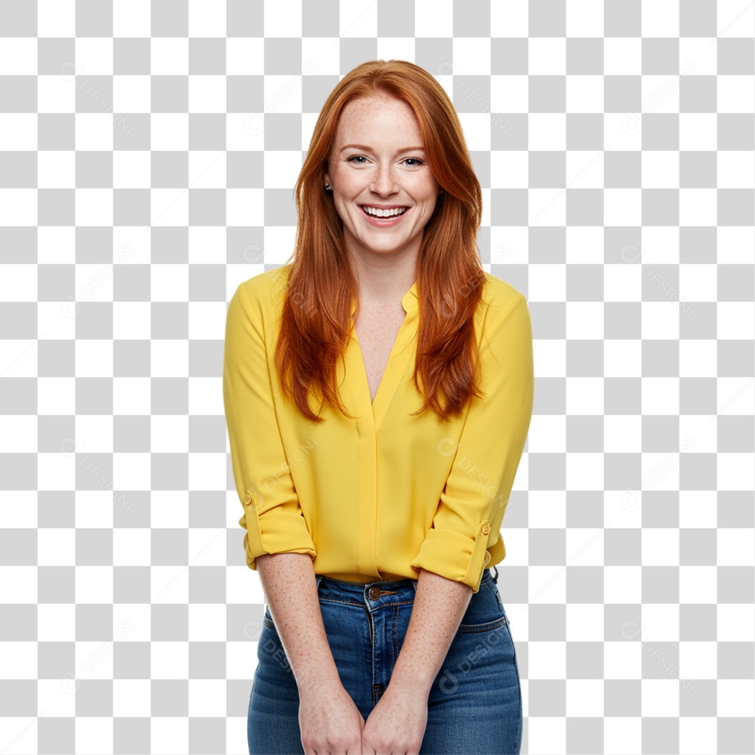Mulher Sorrindo PNG Transparente