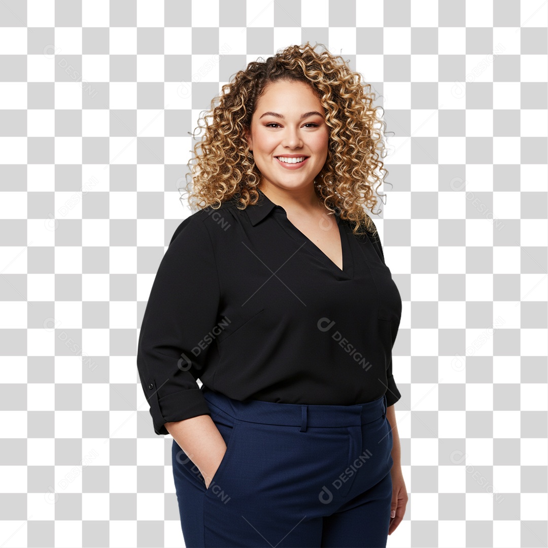 Mulher Sorrindo PNG Transparente