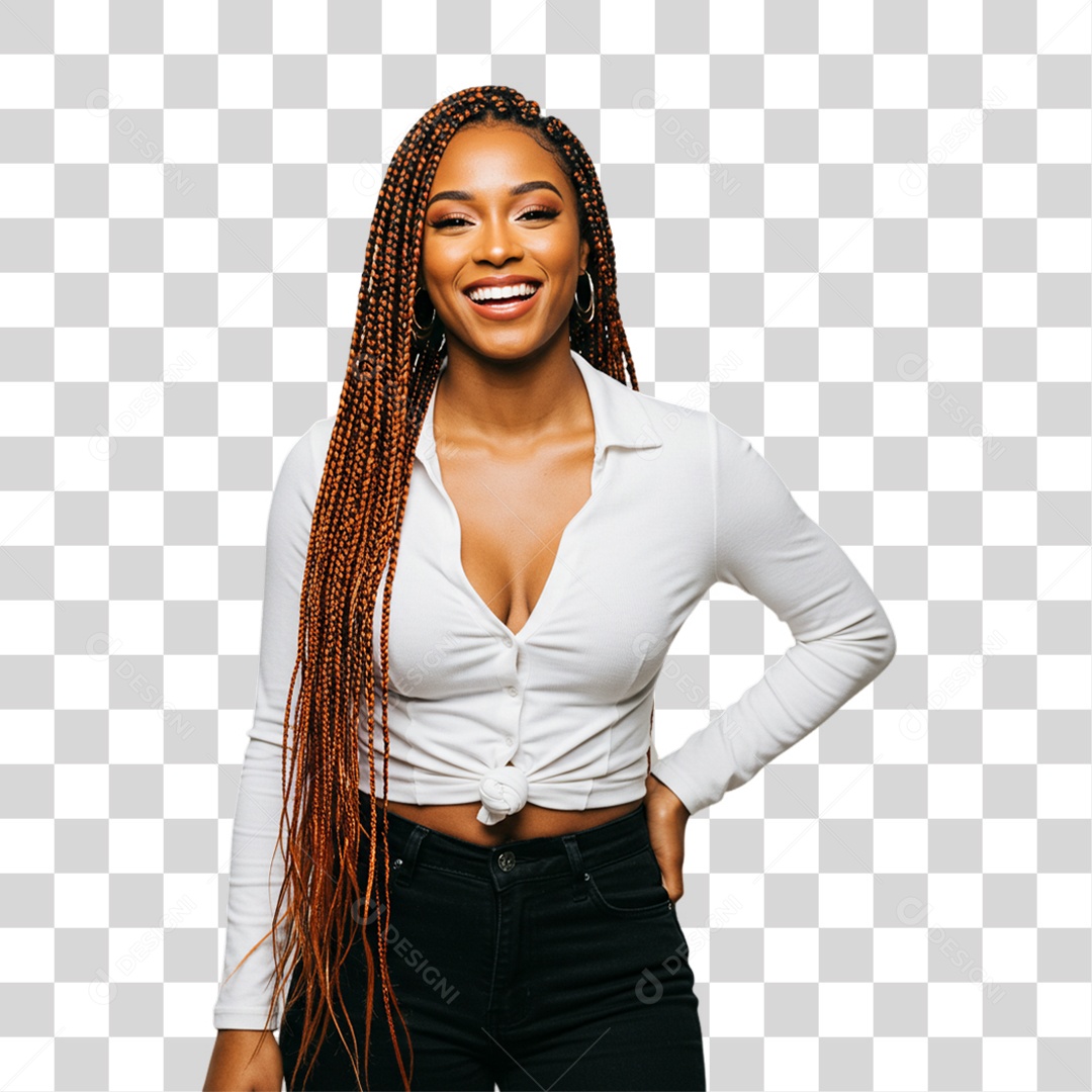 Mulher Sorrindo PNG Transparente