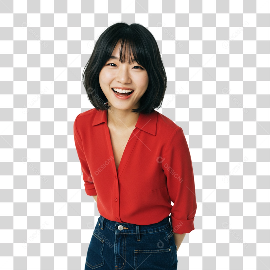Mulher Sorrindo PNG Transparente