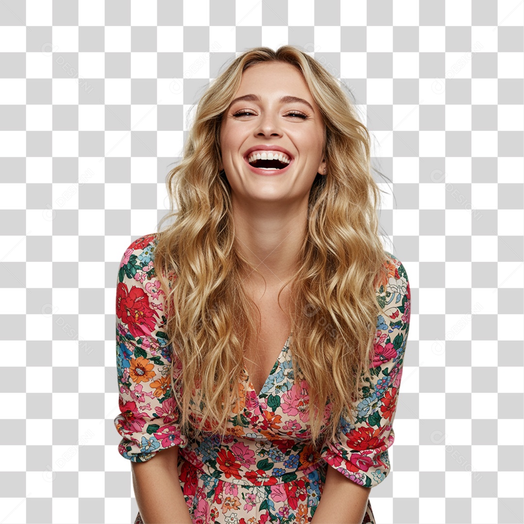 Mulher Sorrindo PNG Transparente