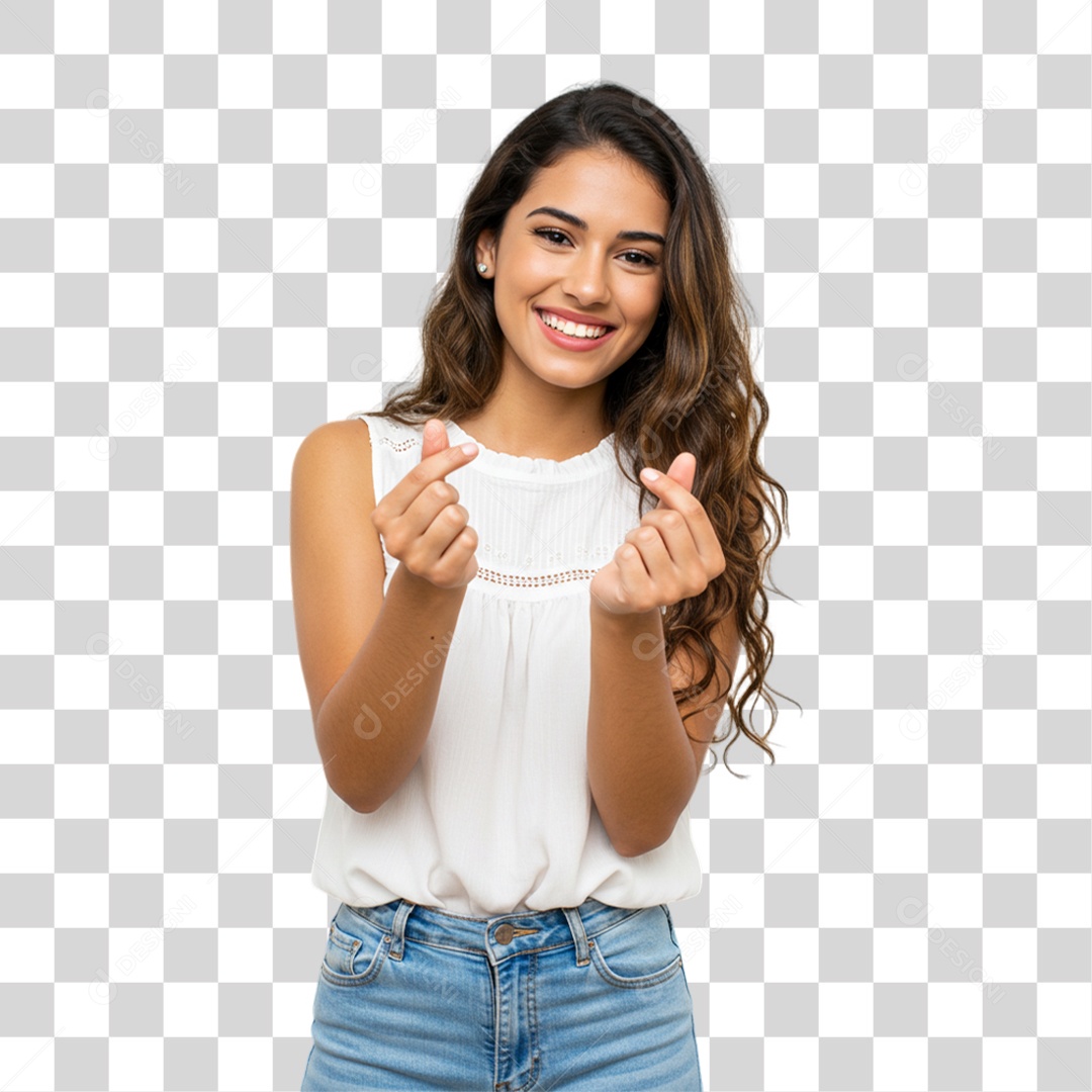 Mulher Fazendo Gestos PNG Transparente