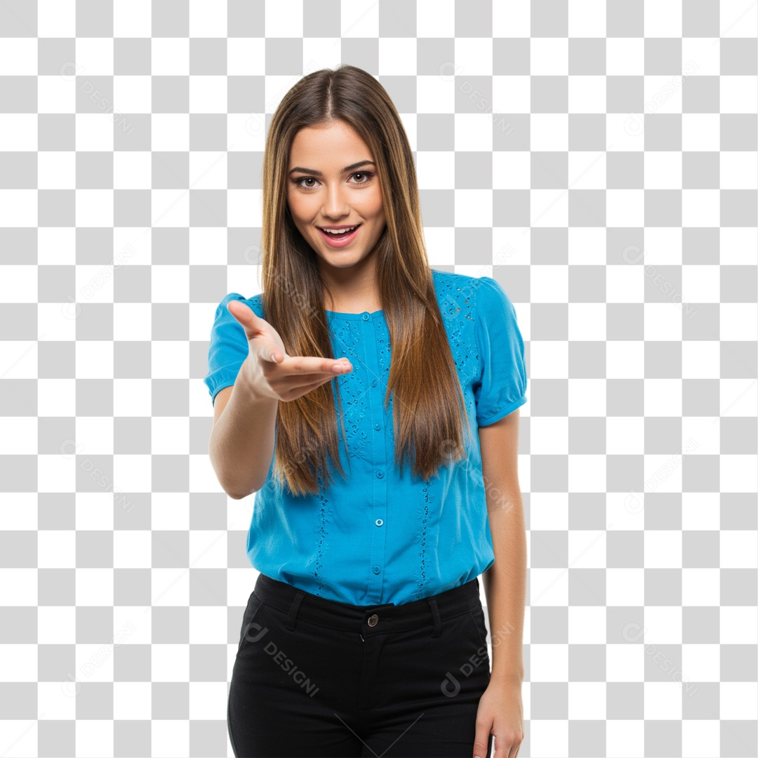 Mulher Fazendo Gestos PNG Transparente