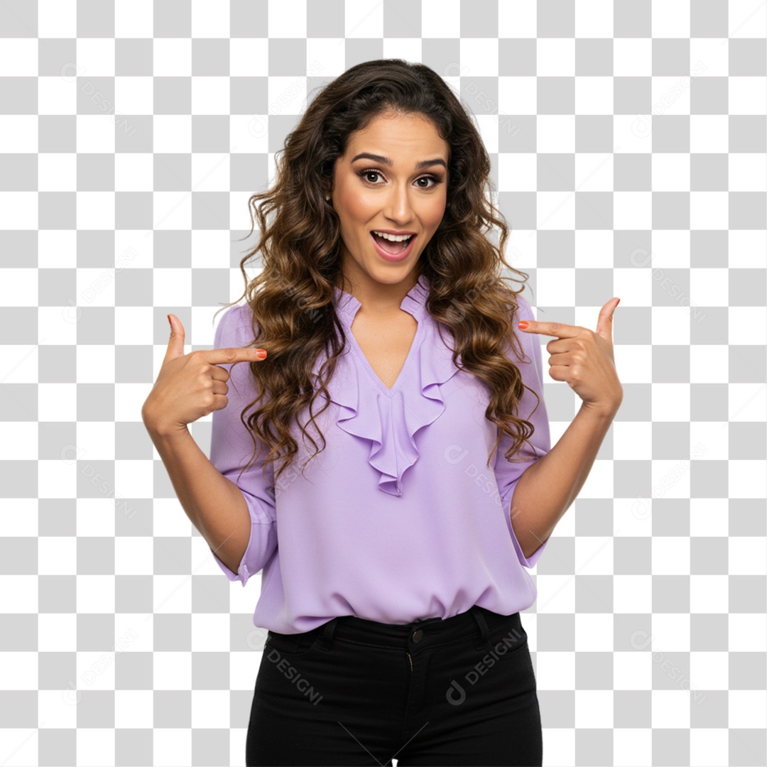 Mulher Fazendo Gestos PNG Transparente