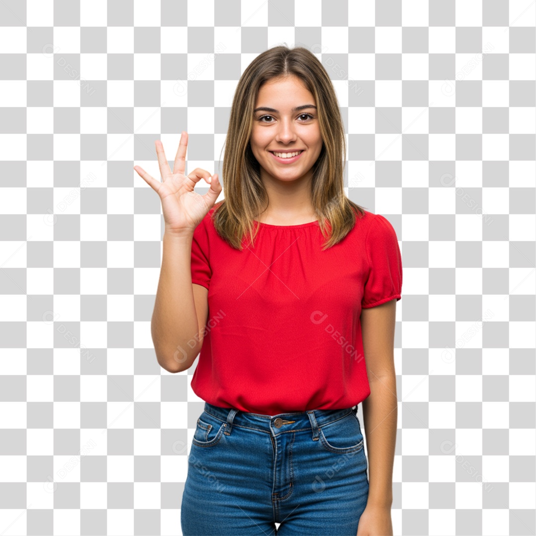 Mulher Fazendo Gestos PNG Transparente