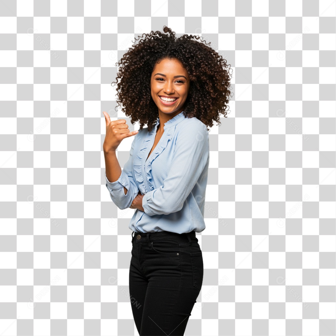 Mulher Fazendo Gestos PNG Transparente