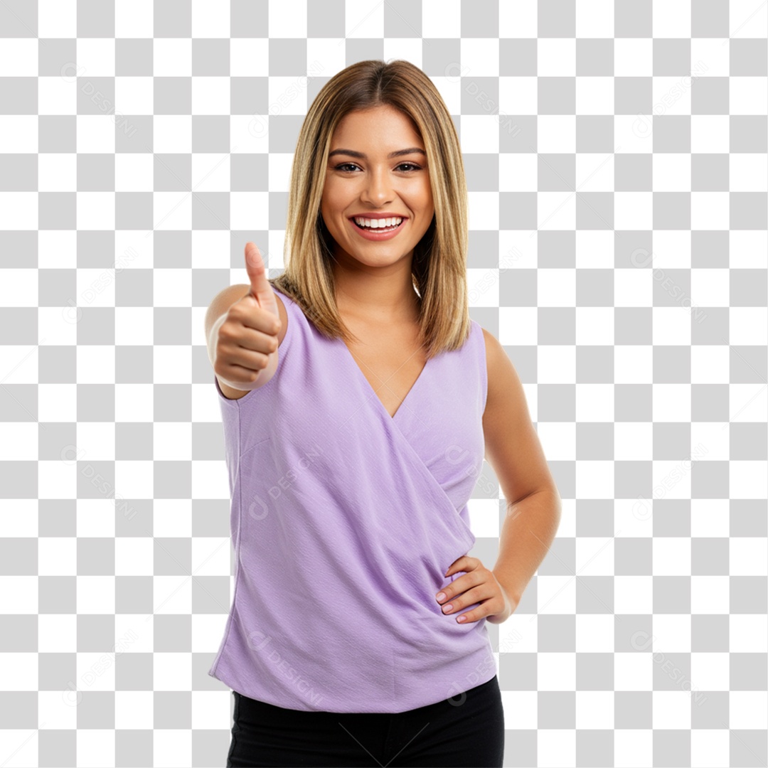 Mulher Fazendo Gestos PNG Transparente